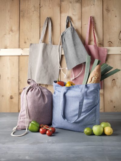 Bolsa Tote de algodón reciclado de 210 g/m² con refuerzos "Pheebs"