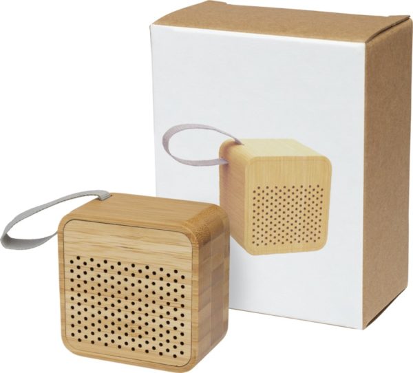 Altavoz Bluetooth® de bambú "Arcana" - Natural - Imagen 9