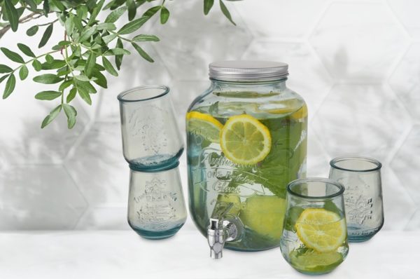 Set de bebida 5 piezas de vidrio reciclado "Jardim" - Transparente claro - Imagen 8