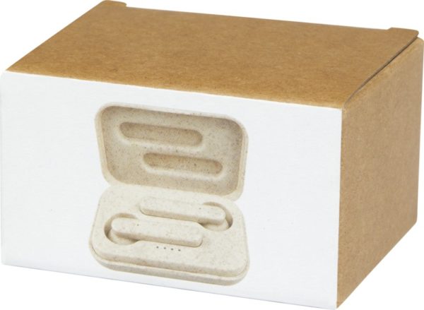 Auriculares True Wireless de paja de trigo "Nantai" - Beige - Imagen 6